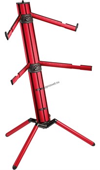 K&M 18860-000-36 Spider Pro клавишная стойка на 2 уровня, макс. нагрузка 105 кг, h 1310 мм, красная - фото 162274