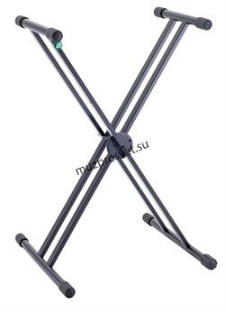 K&M 18995-017-55 стойка для клавишных инструментов, двойная рама, быстрая регулировка Smart Lock, высота 480 - 1000 мм, цвет чер - фото 162511