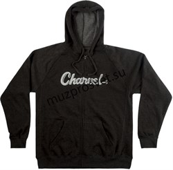 CHARVEL LOGO HOODIE GRY S толстовка на молнии, цвет серый, размер S - фото 162887