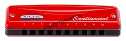 VOX Continental Harmonica Type-2-A Губная гармоника, тональность Ля мажор, цвет красный - фото 163870