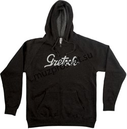 GRETSCH LOGO HOODIE GRY S толстовка на молнии, цвет серый, размер S - фото 164553