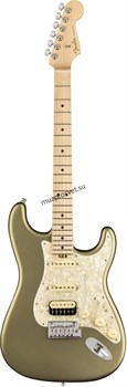 FENDER AM ELITE STRAT HSS MN SATN JPM электрогитара, цвет зеленый металлик, в комплекте кейс - фото 164632