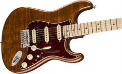 FENDER USA FLMTP STRAT ROSE MN GLDBRN электрогитара, цвет натуральный - фото 164796