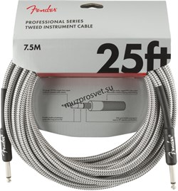 FENDER FENDER 25' INST CABLE WHT TWD инструментальный кабель, белый твид, 25' (7,62 м) - фото 165001