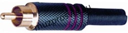 QUIK LOK G254 BK-RE металлический кабельный разъем RCA с красным маркировочным кольцом и позолоченными контактами - фото 165538