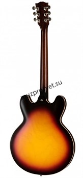 GIBSON 2019 ES-335 SATIN SUNSET BURST полуакустическая электрогитара, цвет санберст, в комплекте кейс - фото 165735