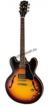 GIBSON 2019 ES-335 SATIN SUNSET BURST полуакустическая электрогитара, цвет санберст, в комплекте кейс - фото 165736
