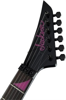 JACKSON RRX24 - BLK W NPK BVLS электрогитара Randy Rhoads, цвет черный с розовыми полосами. - фото 166062