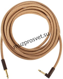 FENDER 10' ANG CABLE, PURE HEMP NAT инструментальный кабель, цвет натуральный, 10' (3,05 м) - фото 166532