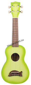 KALA MK-SD/GRNBURST MAKALA SOPRANO DOLPHIN GREEN APPLE BURST укулеле сопрано, цвет Green Apple Burst - фото 167035