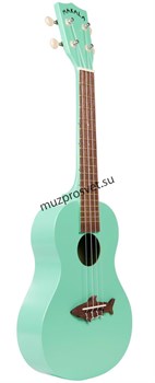 KALA MK-CS/GRN MAKALA SHARK, CONCERT UKULELE, SURF GREEN, VINTAGE FINISH укулеле концерт, цвет зеленый - фото 167046