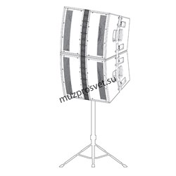 PreSonus CDL12 активный элемент линейного массива, НЧ 12", ВЧ 8x2”, 2000Вт пик, 120°x20°, 20Гц -20кГц, 131дБ SPL, звук по Dante, управление по сети, стакан 35 мм на 2 положения - фото 168335