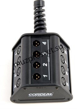 Cordial CYB 8-4 C мультикор (stagebox) 8xinput, 4xoutput, XLR male, 30,0 м, черный - фото 168518