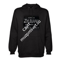 ZILDJIAN QUINCY VINTAGE SIGN PULLOVER HOODIE L черная толстовка с капюшоном, размер - L - фото 18442