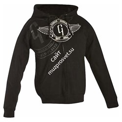 GIBSON LOGO MEN'S HOODIE MEDIUM мужская толстовка с капюшоном, размер M, цвет чёрный - фото 18502