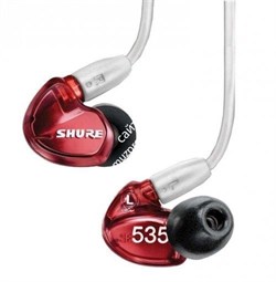 SHURE SE535LTD-EFS наушники внутриканальные (наушники вставные), три драйвера, цвет 'сияющий красный' - фото 18802