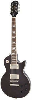 EPIPHONE LES PAUL TRIBUTE PLUS 60's MIDNIGHT EBONY электрогитара с кейсом, цвет прозрачный чёрный - фото 18969