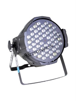 LED Multi Par 54-3 RGBW
                Прожектор LED Multi Par 54-3 RGBW
Прожектор LED Multi Par, источник света: 54 LEDs (R-12,G-18.B-18W-6). Электронный диммер 0-100%. Строб. Угол раскрытия луча 35°. Управление: DMX512 8 каналов, автоматический режим,  - фото 190902