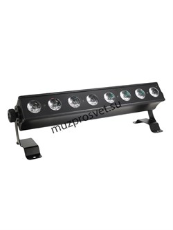 LED Bar 8-10
                Прожектор LED Bar 8-10.
Прожектор, 8 светодиодов 6 в 1 RGBWAUV по 10 Вт. Электронный диммер 0-100%. Строб. Угол луча 20°. Управление: DMX512 1/6/10/12/24/27), звуковая активация, автоматический режим, master/slave. Питание: AC - фото 190903