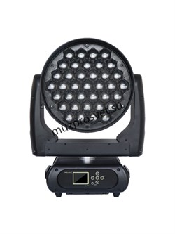 EVA3715Z
                    Прожектор EVA3715Z
Вращающаяся голова, 37 светодиодов OSRAM 4-in-1 (RGBW) по 15Вт каждый. Изменяемый угол раскрытия луча 6° - 60°. Вращение по Раn 630°, Tilt 265°. Изменяемая температура цвета от 2000 до 8000К. Электронный дим - фото 191344