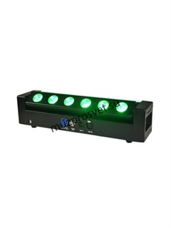 Double Bar 6x30
                Прожектор Double Bar 6x30
Аккумуляторный прожектор. Источник света 6 шт 8 Вт и 30 шт по 0,25 Вт диодов RGBW. Угол раскрытия луча 25°. Встроенный widmx приемник. Габариты 411x95x95 мм. Вес 2,9кг. - фото 191754