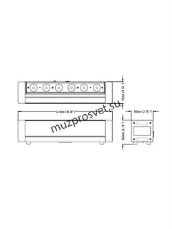 Double Bar 6x30
                Прожектор Double Bar 6x30
Аккумуляторный прожектор. Источник света 6 шт 8 Вт и 30 шт по 0,25 Вт диодов RGBW. Угол раскрытия луча 25°. Встроенный widmx приемник. Габариты 411x95x95 мм. Вес 2,9кг. - фото 191756