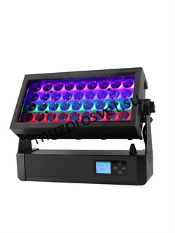 Washlight V5 Zoom IP65
                Прожектор Washlight V5 Zoom IP65
Полноцветная LED панель для архитектурных и сценических применений, 36 светодиодов RGBW 4 в 1 (50 000 ч.) по 15 Вт каждый, угол раскрытия 7°-58°.  DMX каналов 3/4/5/15/20/21/37. Степе - фото 191801