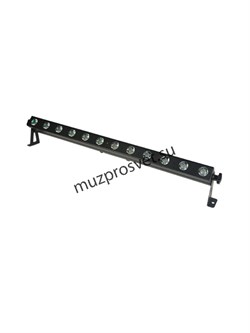 Led bar 12x10
                Прожектор Led bar 12x10
Прожектор, 12 шт светодиодов по 10 Вт  RGBWA. Угол луча 17° (опционально 25°). Управление: DMX, звуковая активация, автоматический режим, master/slave. Габариты: 1057 х 70 х 169 мм. Вес 4,5 кг. - фото 191876