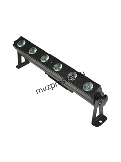 Led bar 6x10
                Прожектор Led bar 6x10
Прожектор, 6 шт светодиодов по 10 Вт  RGBWA. Угол луча 17° (опционально 25°). Управление: DMX, звуковая активация, автоматический режим, master/slave. Габариты 557 X 60 X 169 мм. Вес 2,8 кг. - фото 191881
