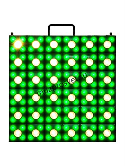Matrix Color 36
                Прожектор Matrix Color 36
Светодиодная матричная панель. 36 белых светодиода по 3 ватта, плюс 144 светодиодов RGB по 0,3 ватта для аура-эффекта. Потребляемая мощность 180Вт. Управление по DMX 9/41/146/468, Art-net. Габариты - фото 191966