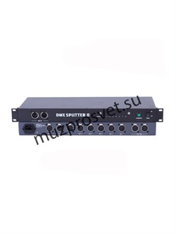 DMX Splitter 8
    Контроллер DMX Splitter 8.
Сплиттер цифрового сигнала DMX512 1 вход, 8 выходов. Вес 2,6 кг. Габариты  485 X 150 X 440мм - фото 192075