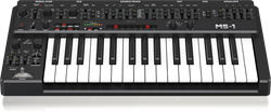 Behringer MS-1-BK аналоговый синтезатор, 32 полноразмерных полувзвешенных клавиши, аналоговые VCO, VCF и VCA, фильтр нижних частот. Черный - фото 192650