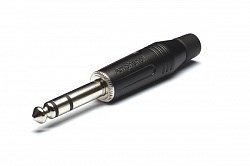 ACPS-GB-AU - Кабельный разъем Jack 1/4", M Серия, Стерео, Прямой, Черный, Позолоченные контакты - фото 199641