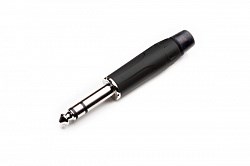 Кабельный разъем Jack 1/4", M Серия II, Стерео, Прямой, Черный, Позолоченные контакты - фото 199642