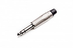 Кабельный разъем Jack 1/4", M Серия II, Стерео, Прямой, Никель, Позолоченные контакты - фото 199643