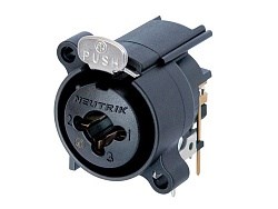 Разъем гнездо  XLR / стерео JACK 1/4" без перекл., панельный, тип-A, горизонт. в ПП - фото 199668