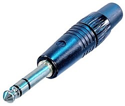 Разъем phone jack 6.3 мм male, стерео, черненый корпус, упаковка 100 шт - фото 199708