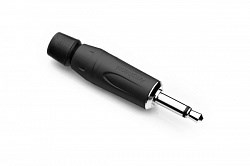 Кабельный разъем Jack 3.5mm, K серия, Моно, Металл, Черный, Позолоченные контакты - фото 199739