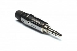Кабельный разъем Jack 3.5mm, K серия, Стерео, Металл, Для моб. устр-в, Черный хром, Позолоч. конт. - фото 199741