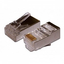 Разъем 8/8 (RJ45) экранированный cat5e - фото 199995