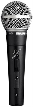 SHURE SM58S динамический кардиоидный вокальный микрофон (с выключателем) - фото 20002