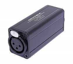 Адаптер XLR 3 контакта гнездо - RCA гнездо, 200/200 Ом, красный изолятор - фото 202312