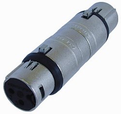 Адаптер XLR 3 контакта гнездо - XLR 3 контакта гнездо - фото 202327