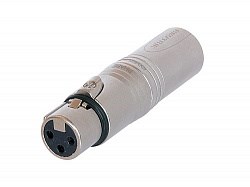 Адаптер XLR 3 контакта гнездо -  XLR 3 контакта штекер (контакты 2 - 3 "перевернуты") - фото 202331