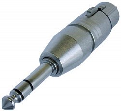 Адаптер XLR 3 контакта гнездо - JACK 1/4" штекер (балансный) - фото 202332