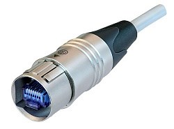 Патч кабель RJ45, с металл. корпусом IP65 на обоих концах, 6 кат. экранир. (S/FTP), длина 3 м - фото 203847