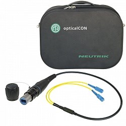 Кабель оптический переходной opticalCon DUO-LC, 2-канальный, многомодовый, PC, в кейсе, длина 1м - фото 203864