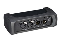 Neutrik NA2-IO-DPRO Сетевой аудио интерфейс DANTE/аналог/AES. 2хXLR f мик./лин. и  AES (CH2) вх., 2хXLR m аналог и AES (CH2) вых., 2хNeutricon (Prim./Sec.), PoE. ПО DSPRO Controller: переключение вх. мик./лин./AES, фантом 48В, мьют, усиление (до 67дБ), HP - фото 204145