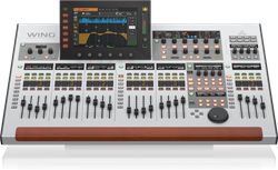 Behringer WING цифровой микшер, 48 каналов, 24 фейдера, 10" сенсорный экран, 8FX, 16MIX, 8MATRIX, 4MAIN, 3хAES50, USB 2.0 audio, слот для опциональных карт (по умолчанию установлена карта с двумя портами для SDI) - фото 204237