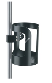 K&M 16022-000-55 BLACK держатель для бутылки(до 95 mm) с крепл. к стойке (до 30 mm) 0.4 kg. - фото 20466